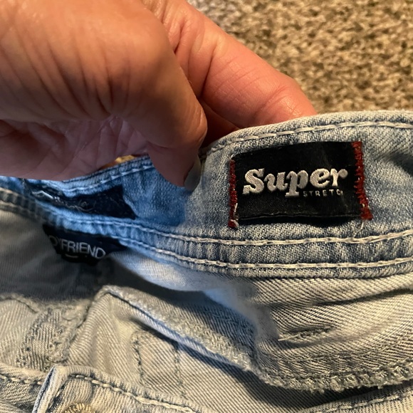 Silver Super Stretch Boyfriend Jeans - Picture 5 of 8